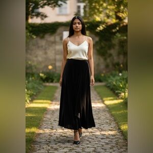 VTG 90s Isabella Bird Black Velvet Silk Blend Maxi Skirt Whimsigoth 6